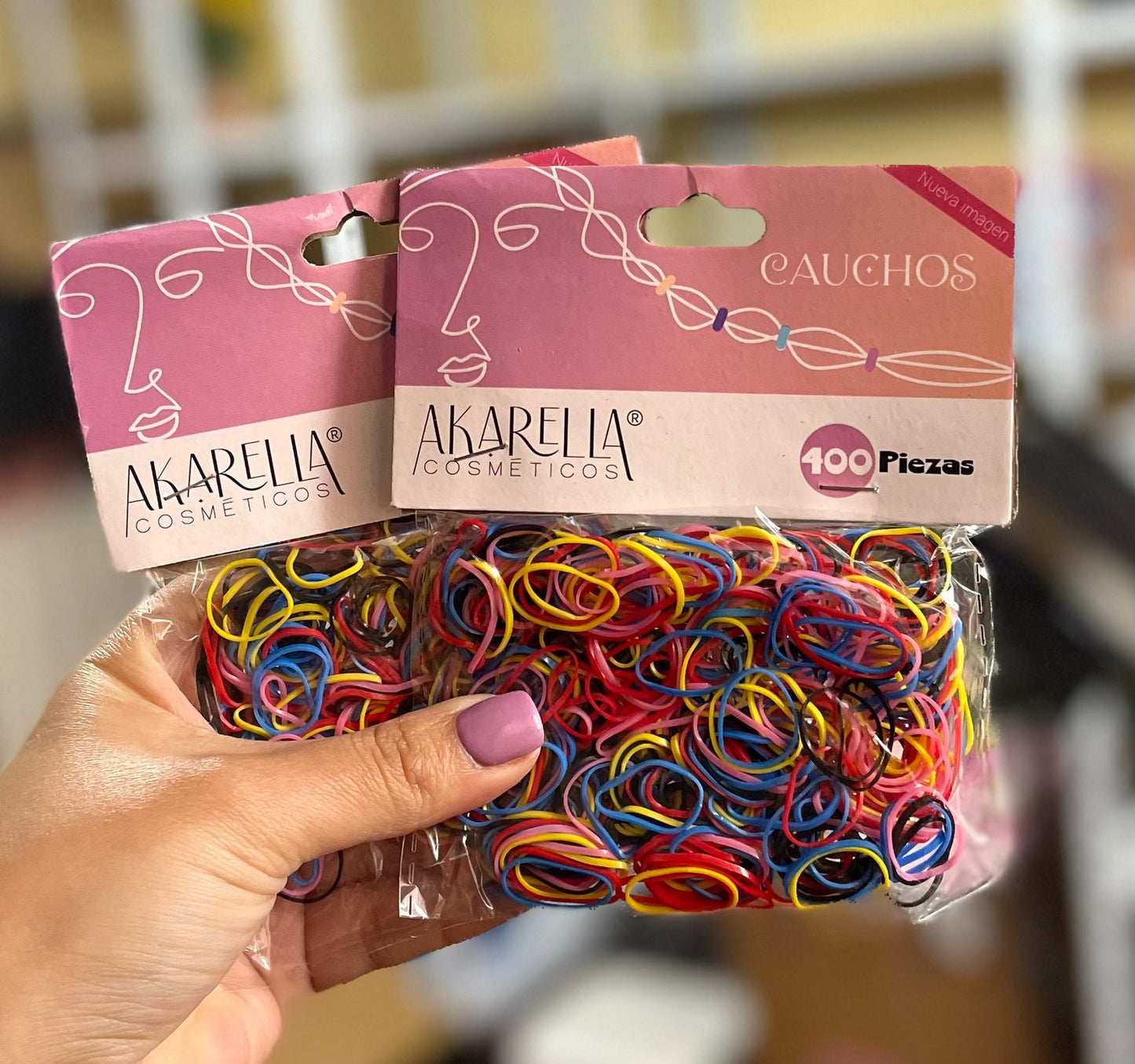 PAQUETE CAUCHOS COLORES X400